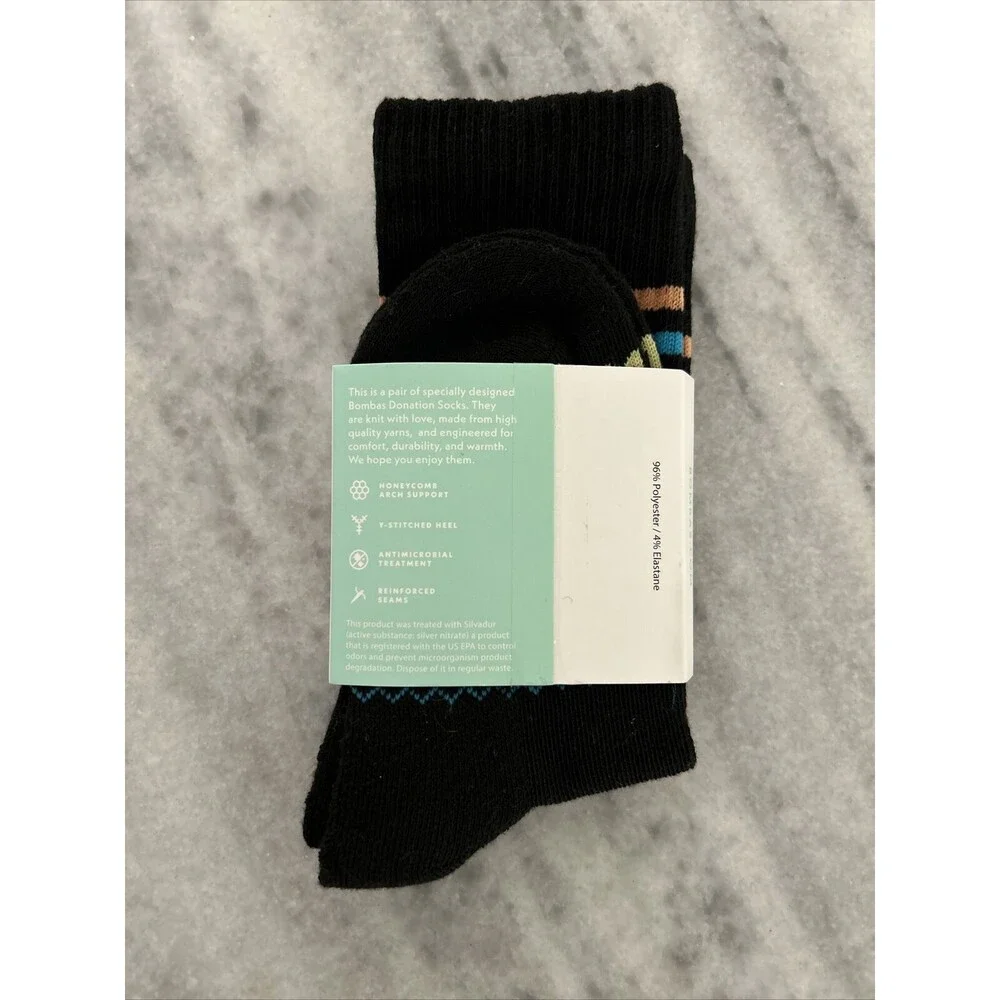 Bombas Youth XS Half Calf Socks in Black